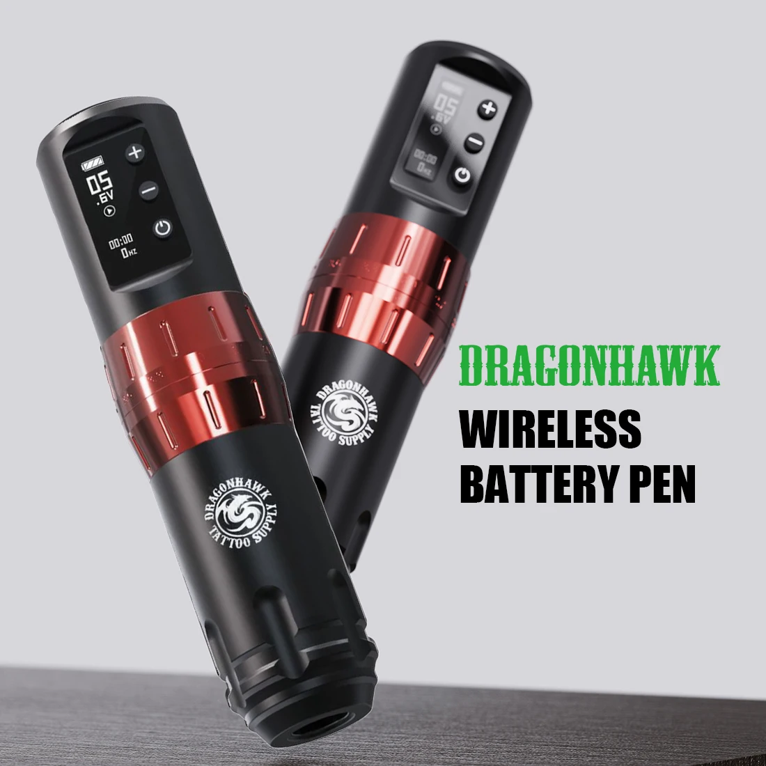 Dragonhawk 7 Adjustable Strokes1500mAh Large Battery Frequency Display Capacity Wireless Tattoo Pen Machine Tattoo Artist Supply