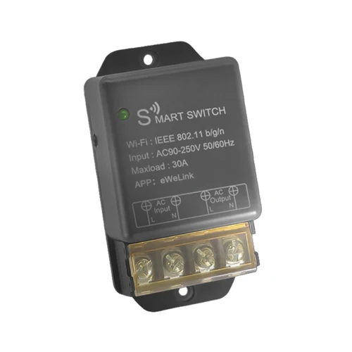 Ewelink 앱 스마트 회로 차단기 스위치, 1 채널 와이파이 고전력, AC 110V 220V 입력 무선 릴레이, 2.4Ghz 원격 제어, 30A 6