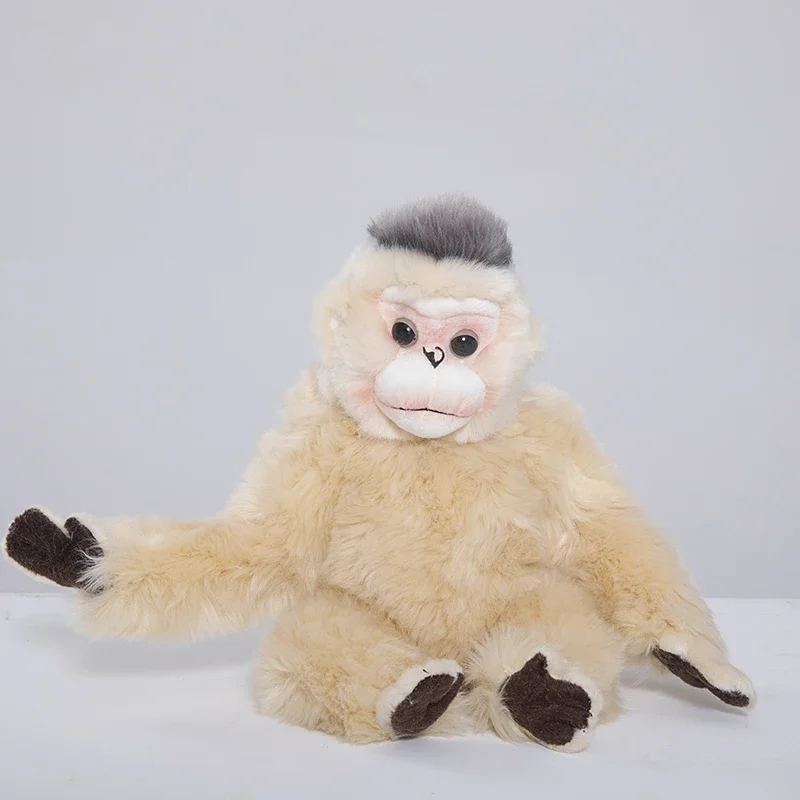 Lifelike Sitting Golden Monkey Stuffed Animal Toys Real Like Soft Snub-nosed Monkey Plush Toy Gifts Stuffed Small Plush Pillow