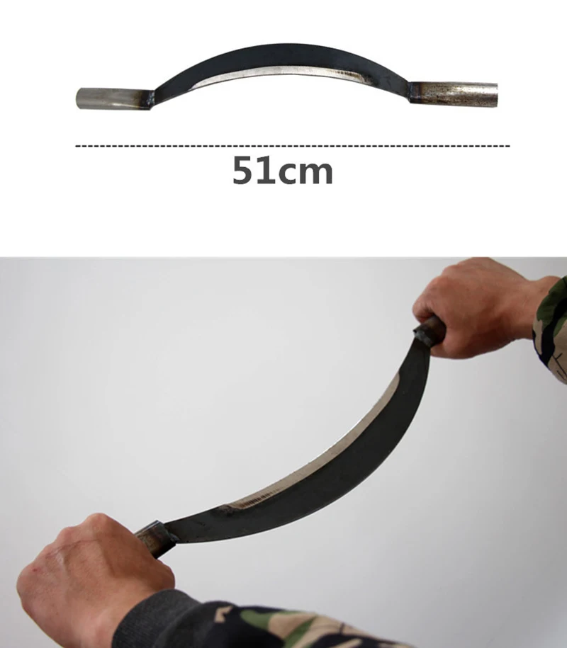 Woodworking hand tools wood trimming tool Draw Knife 51cm Curved Draw Shave Woodworking Tool Wood Carving Tools Wood Knife Manganese Steel Woodworking Debarking Tool