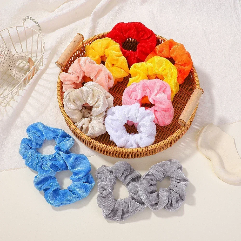 

20PCS/Set 4.3 inch Velvet Scrunchie Elastic HairBand Women Girls Ponytail Holder Hair Rope Rubber Band Headband Hair Accessories