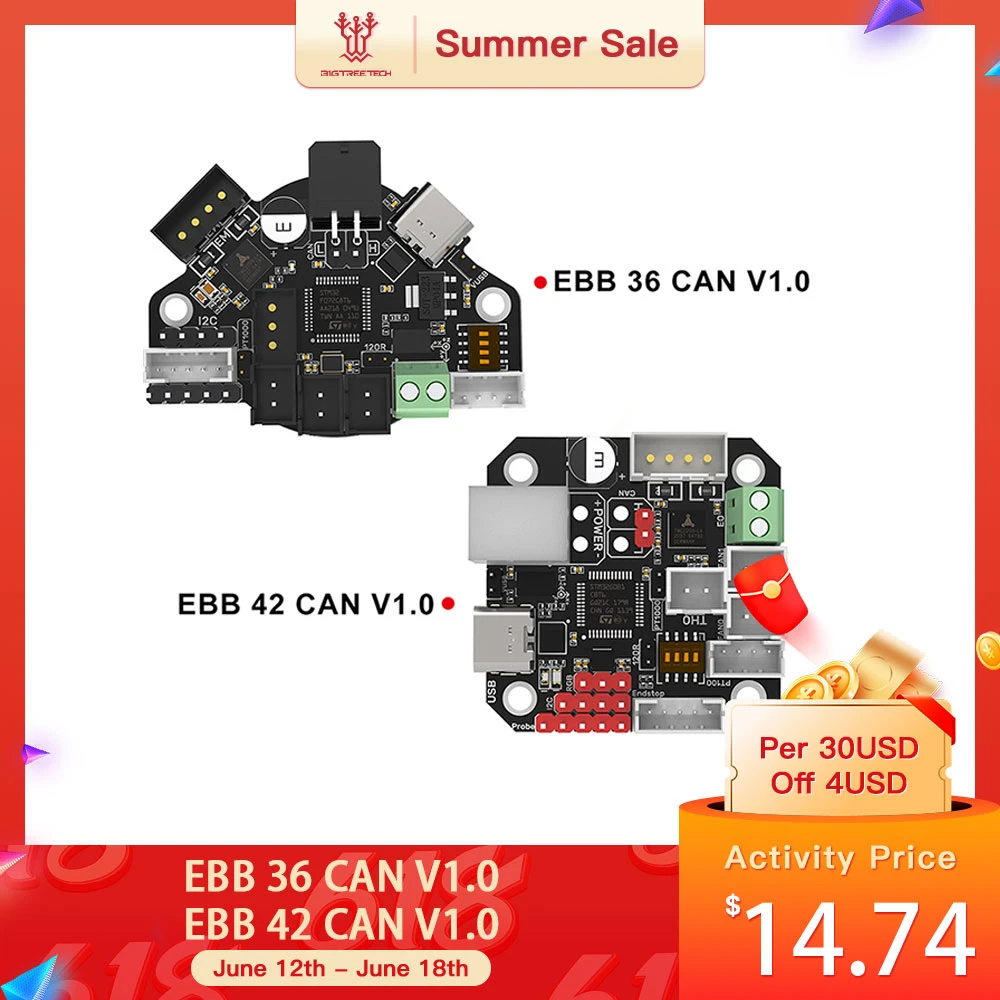 BIGTREETECH Extrusora 3D Printer Parts, Board para Klipper Hotend