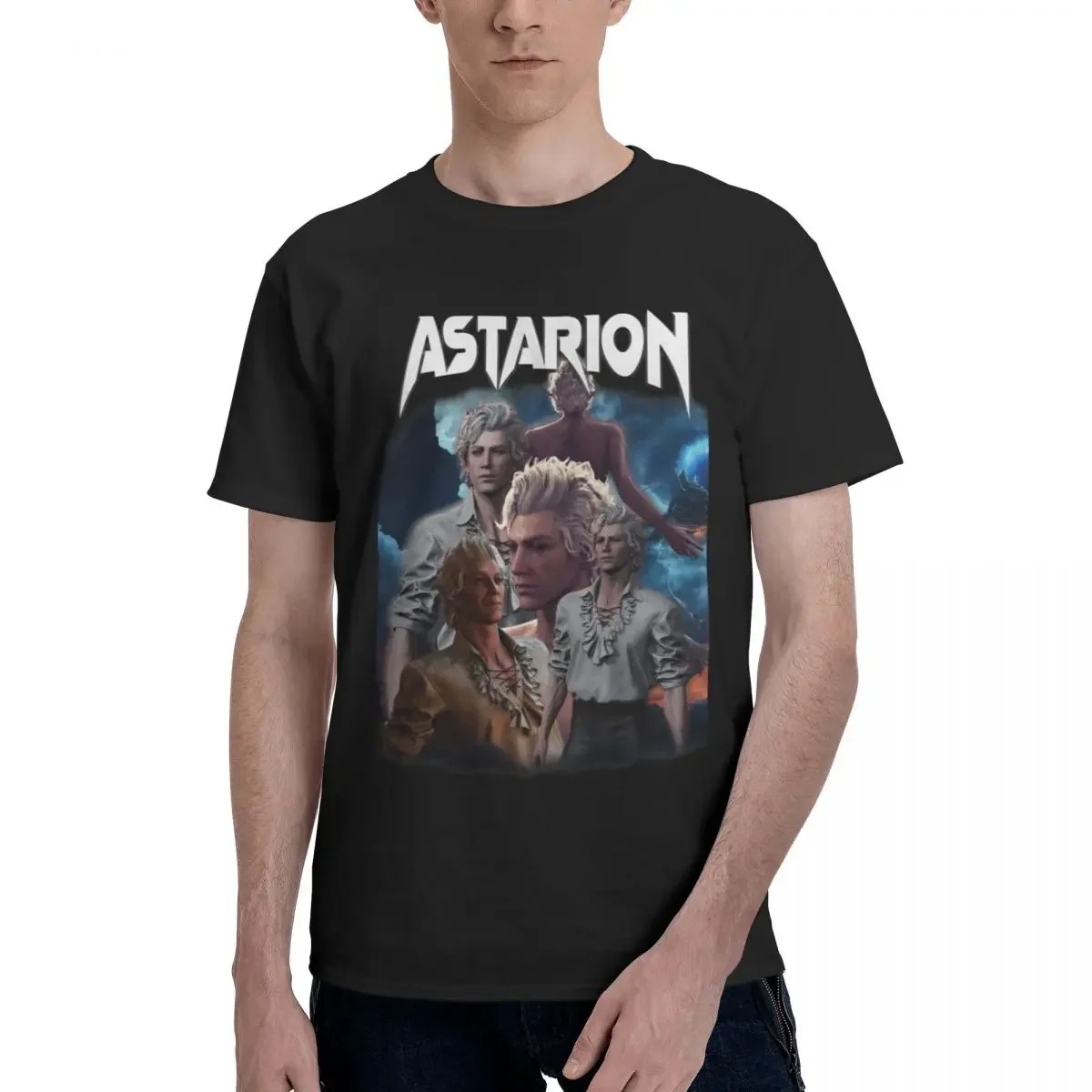 

Футболка игровая оверсайз с графическим рисунком Astarion BG3, летняя футболка для мужчин и женщин, Мужская футболка, одежда, топы с коротким рукавом