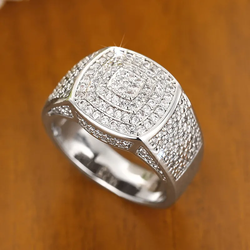 Elegant Women's Full Cubic Zirconia Bridal Ring