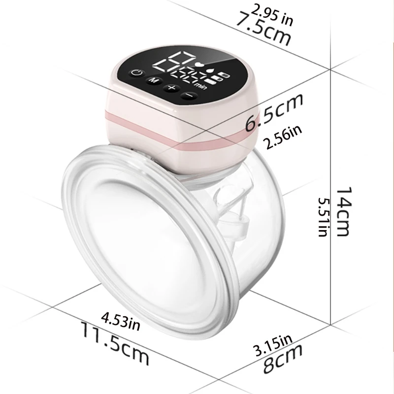 Electric Breast Pump Wearable Hand Free Wearable Breast Cup BPA-free Breast Feeding Milk Collector USB Rechargeable 5