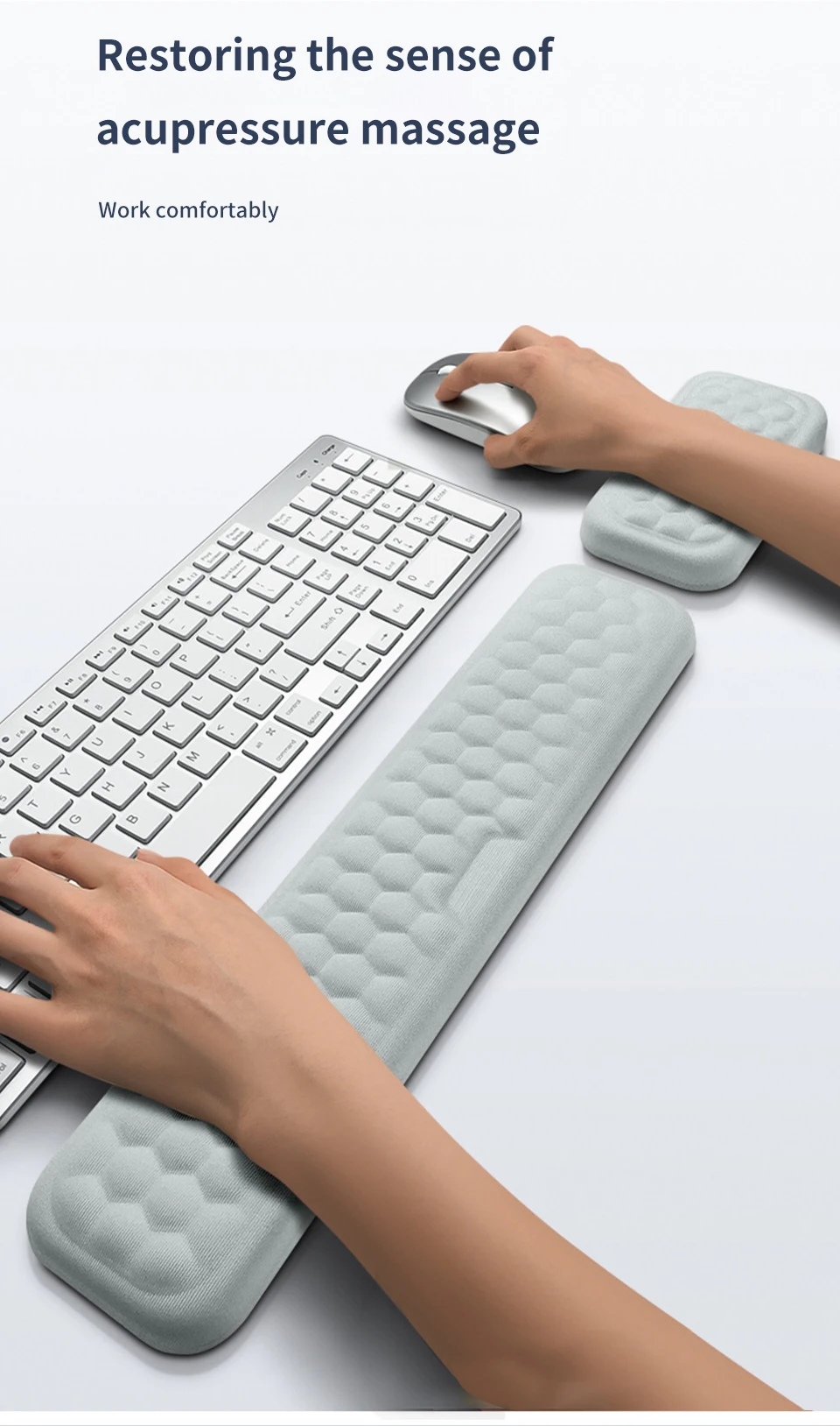 Cotton Rest Pad, Massagem Textura para PC Gaming Laptop, Novo