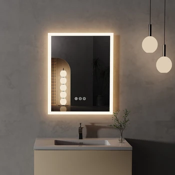 16x20 inch LED Lighted Bathroom Mirror with Anti-Fog, Wall Mounted Vanity Mirror with Smart Touch Button, Memory Function 1