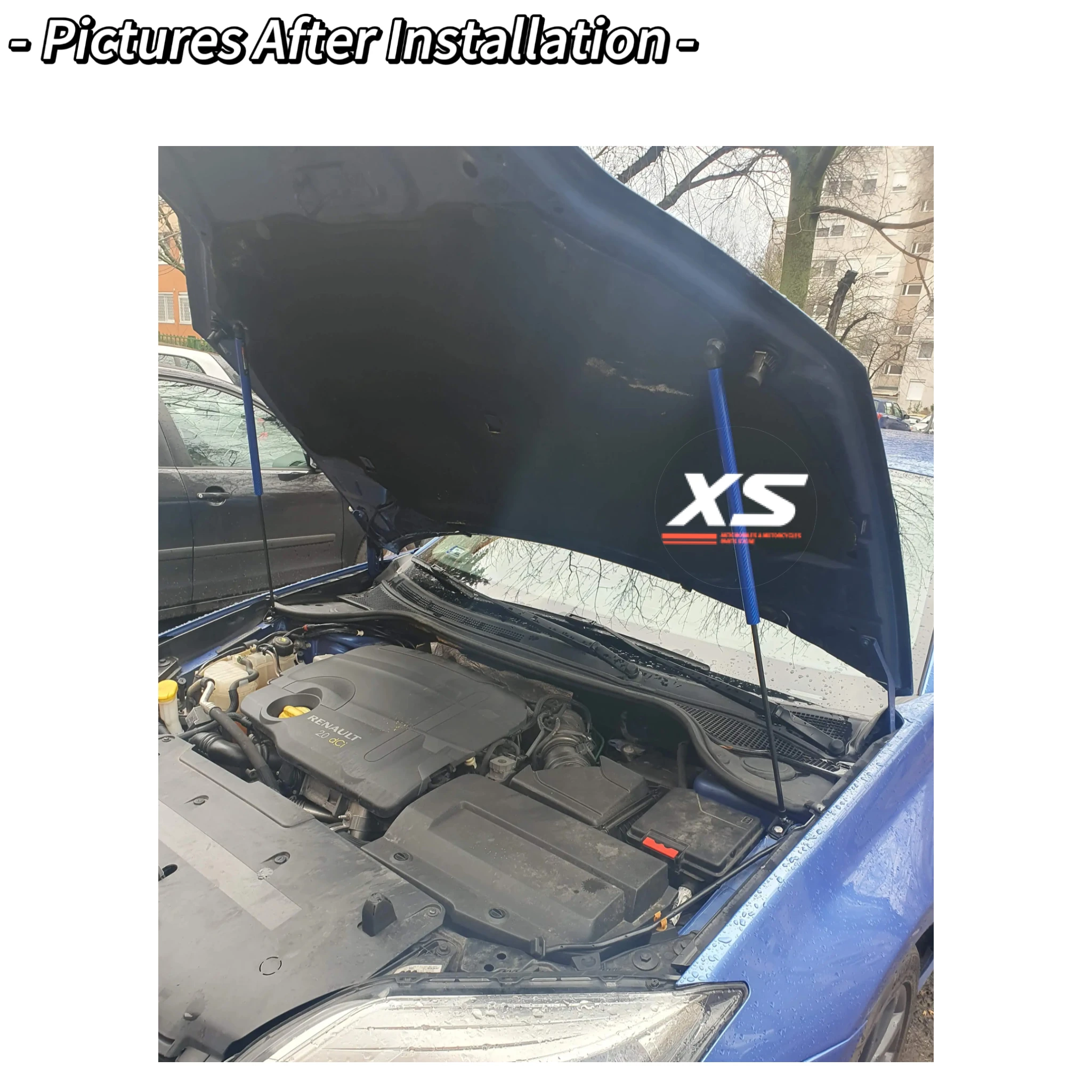 Gas Struts Shock Damper Lift Supports Carbon FIber Prop Rod Piston For Renault Laguna III X91 2007-2015 Front Hood Bonnet