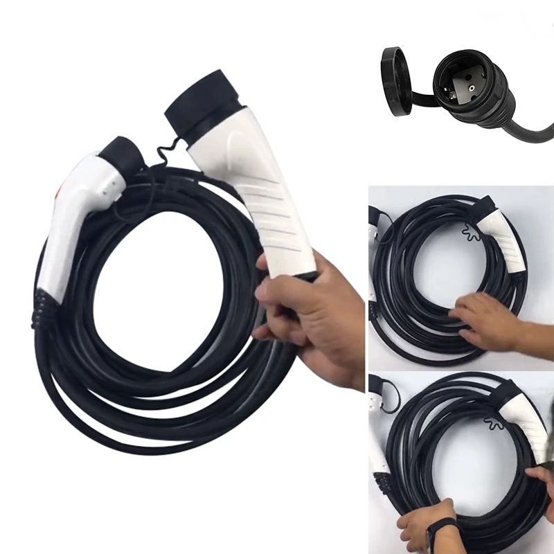 

EV Connector 16A Type 2 Male Plug To Schuko Socket EV Charging Adapter For EV Charging Station,EU Plug