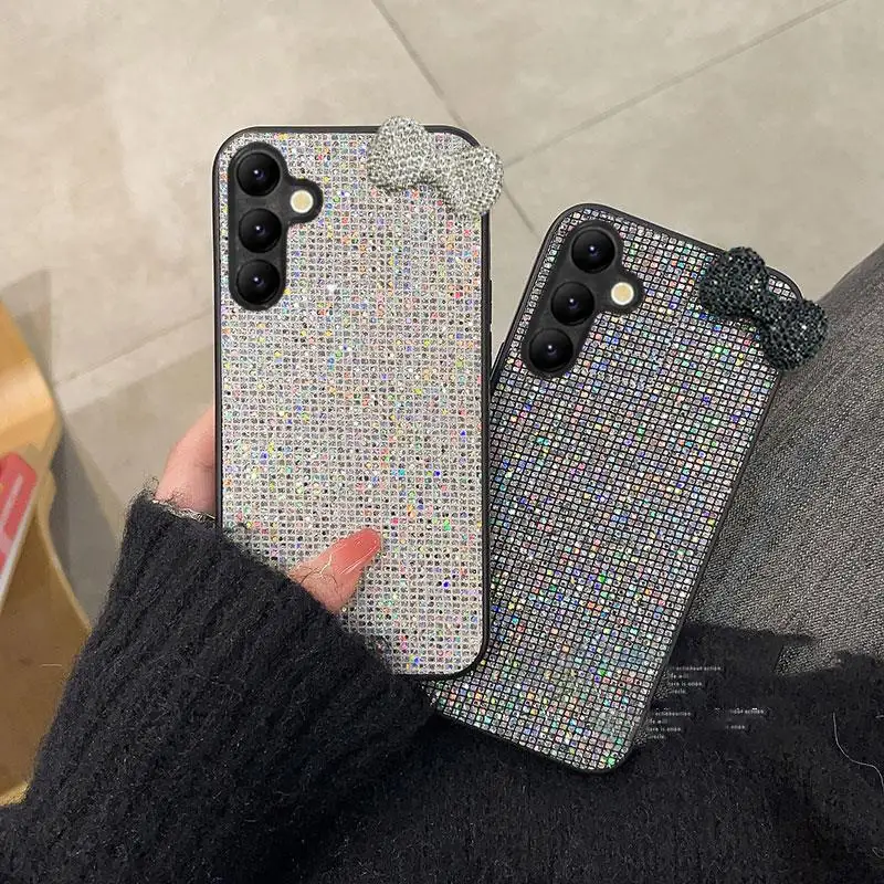 Luxury Shiny 3D Diamond Bowknot Phone Case - Lovely Soft Cover