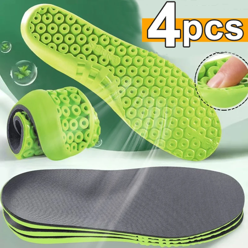 4Pcs Sport Shoes Insole Comfortable Plantar Fasciitis Insoles for Feet