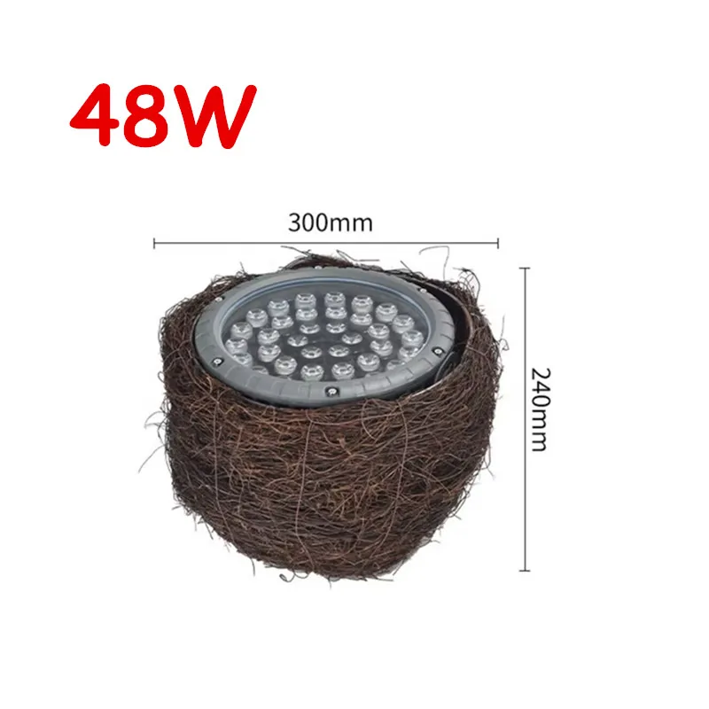 thumbnail image 1 of Simulación de iluminación de nido de pájaro Luces de árbol Decoración de árbol Focos para exteriores Luz de árbol de disparo Lámpara de nido de pájaro 54W, 1 of 5