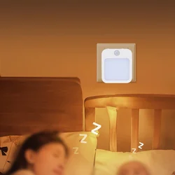 Motion Sensor LED Night Light - Wireless EU Plug Lamp - US (Warm white)