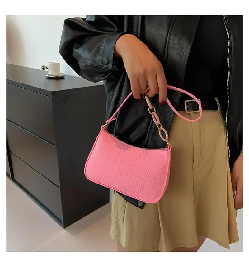 Autumn New Fashion Trend Simple Shoulder Bag Casual Crossbody Bag Retro Underarm Design Advanced Texture Armpit Handbags