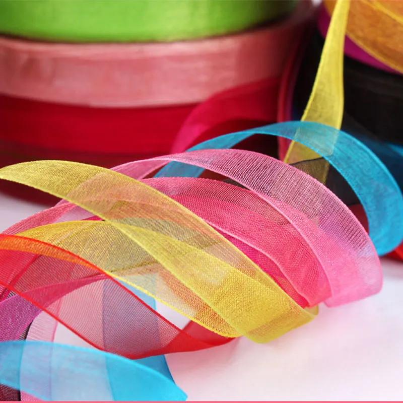 12mm Transparent Organza Ribbon - 50 Yards for DIY Crafts, Gift Wrapping & Decoration