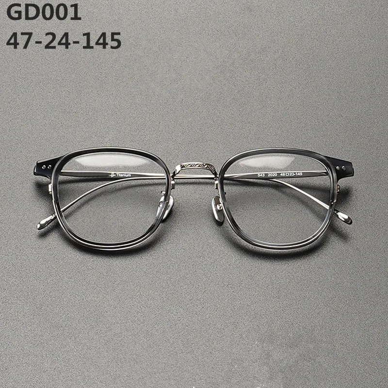 

Japanese Brand Titanium Acetate Glasses Frame Men Women Square Ultralight Eyewear Prescription Eyeglasses Blue Light Optical Len