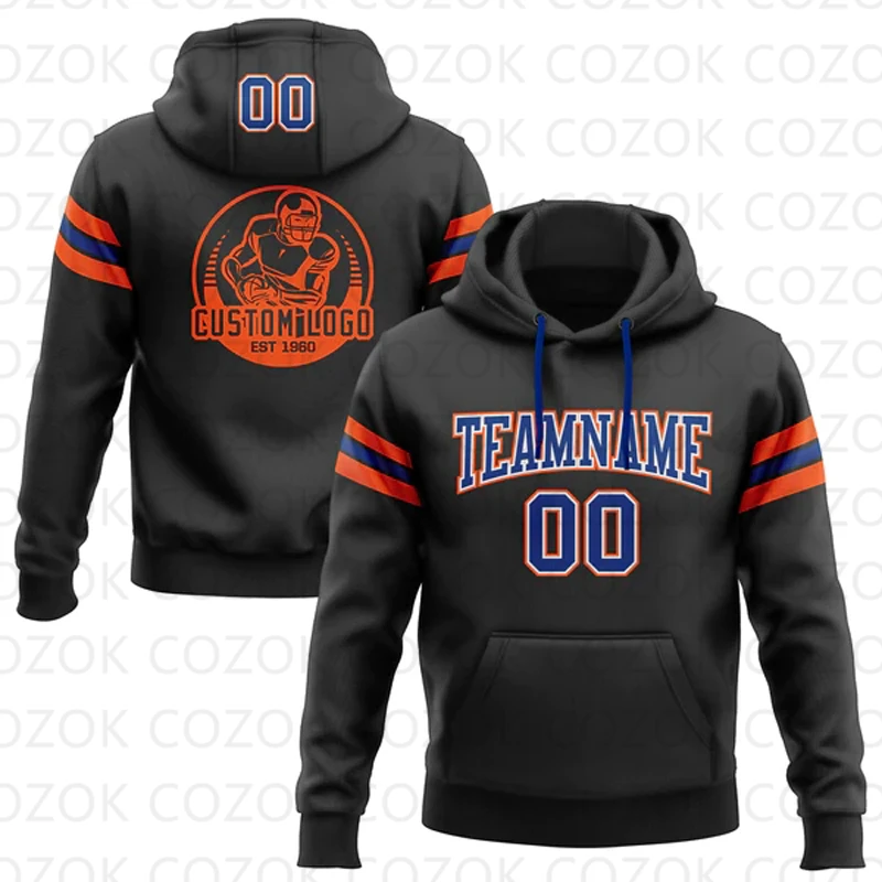 Customized Hoodies Black Colour Jersey 3D Printed  Unisex Pullovers Hoodie Casual Sweatshirts
