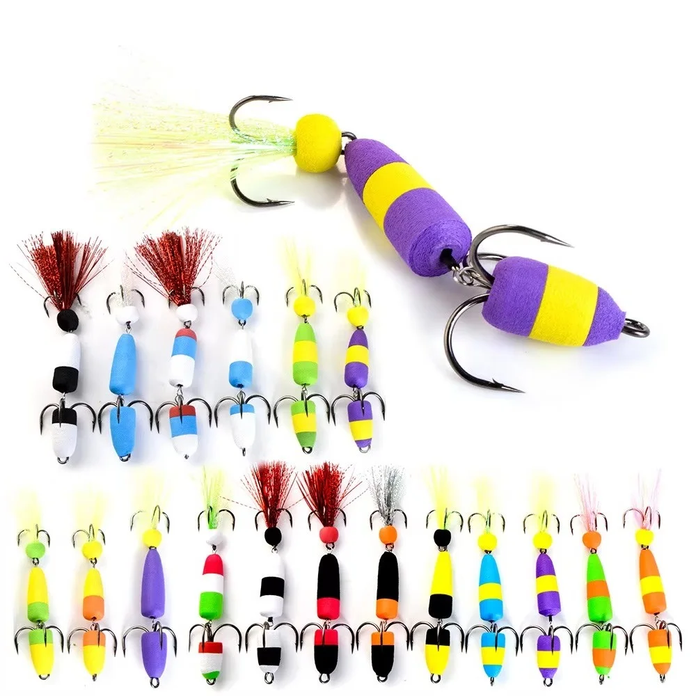 Insect Fishing Lure Foam Artificial Baits Multi Segments Soft Lure Swimbait Bass Fishing Accessories, fishing lure,carp fishing bait