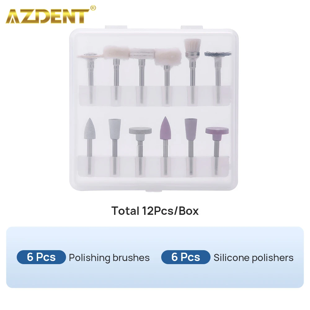 Dental Composite Polishing Kit - 12-Piece Set for Porcelain and Natural Teeth Polishing