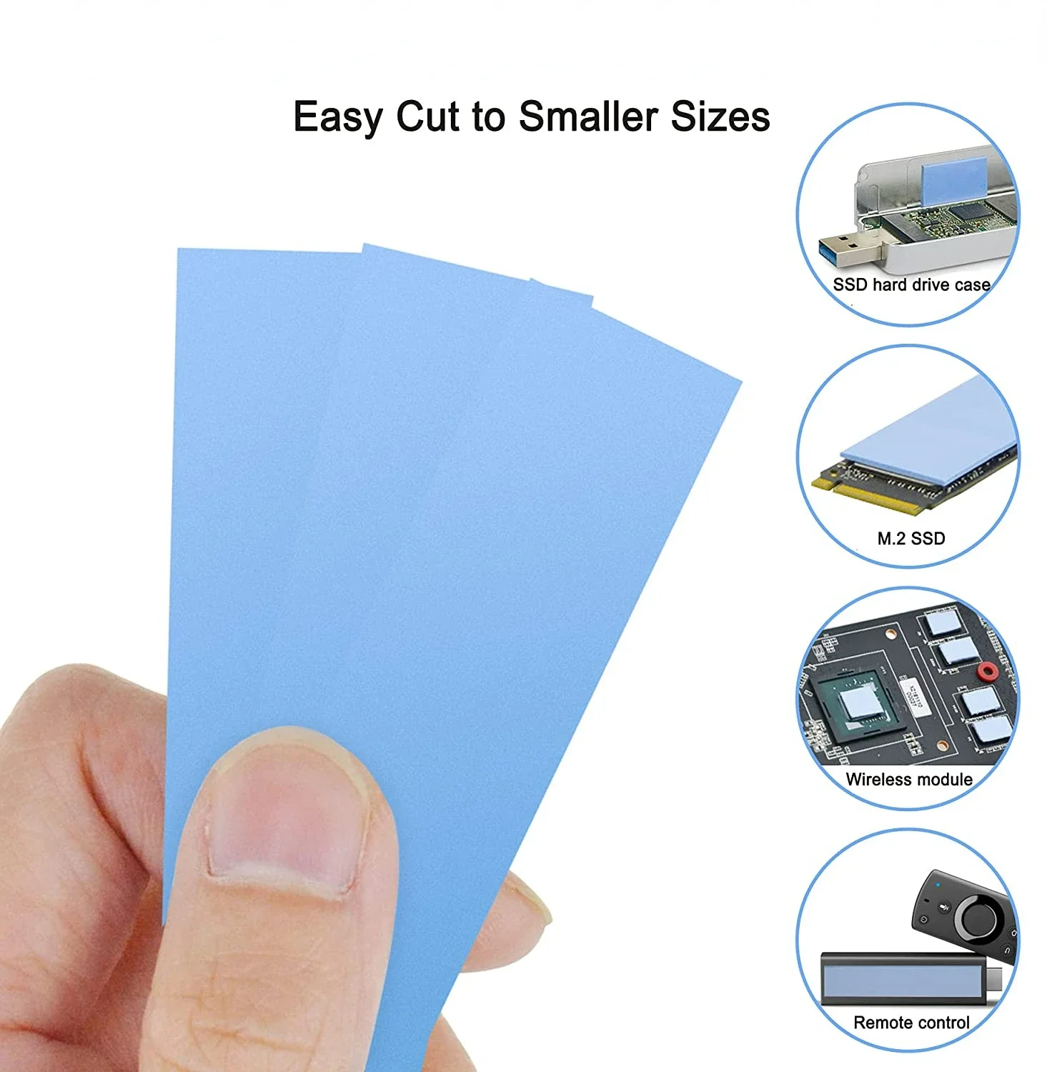 12/9/6pcs 70X20mm Thermal Pads For M2 SSD CPU Graphics Card Heatsink Motherboard Heat Dissipation Silicone Pad 6w/mk