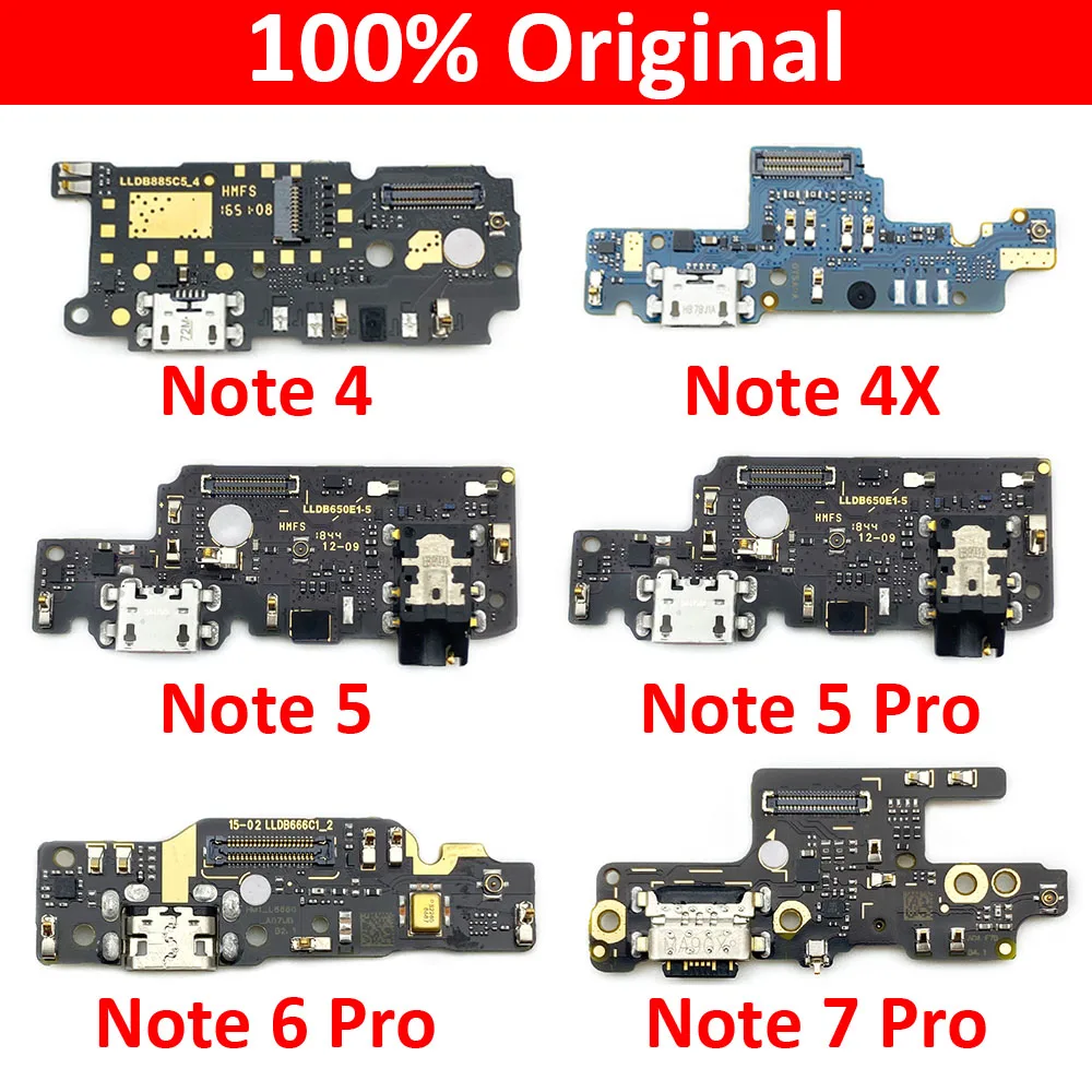 100% оригинальный новый для Redmi Note 5 4 4X 6 7 Pro USB разъем подключения док-станции