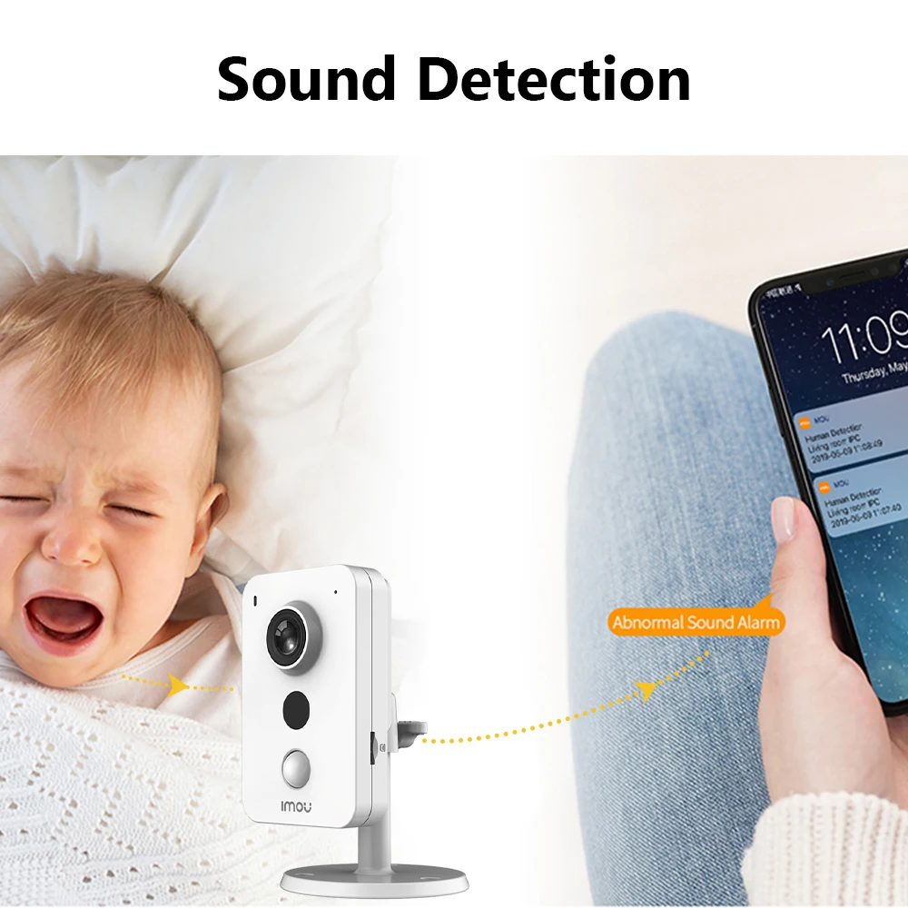 DAHUA Cube 4MP QHD IP Camera Wi-Fi and Ethernet Connection External Alarm Interface PIR Detection Two-Way Audio Sound Detection ip camera,wifi camera,surveillance camera,wifi ip camera,camera module