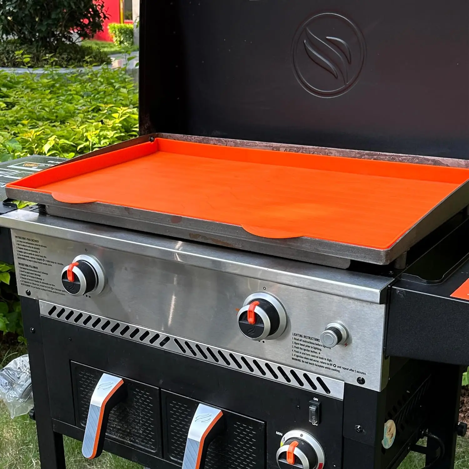 36Inch Silicone Griddle Mat for Blackstone Griddle, Heavy Duty Food Grade Silicone Mat, Protect Griddle, Protective Cover Orange 6