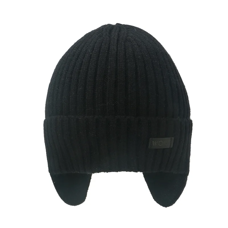 

Winter Men's Knit Earflap Hat Beanie Hat Stocking Caps Warm Ear Flap Hat with Fleece Lined Knit Brimmed Ski Cap