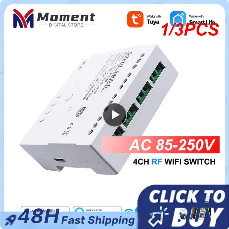 

1/3 шт. беспроводной модуль переключателя Wi-FI Tuya Smart Life, дистанционное управление с помощью приложения, 12 В, 24 В, 220 В постоянного тока, радиочастотный приемник, 10 А, умное реле Alexa