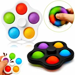 Jouet à bulles en forme de fleur, personnalisé, Fidget, anti Stress, empêche bébé de pleurer, toupie du bout des doigts, jouets amusants et relaxants 