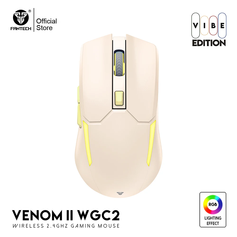Wireless Mouse FANTECH VENOM II WGC2 Huano 20 million Switch 2.4Ghz 4000DPI Pixart 3220 for PC Laptop