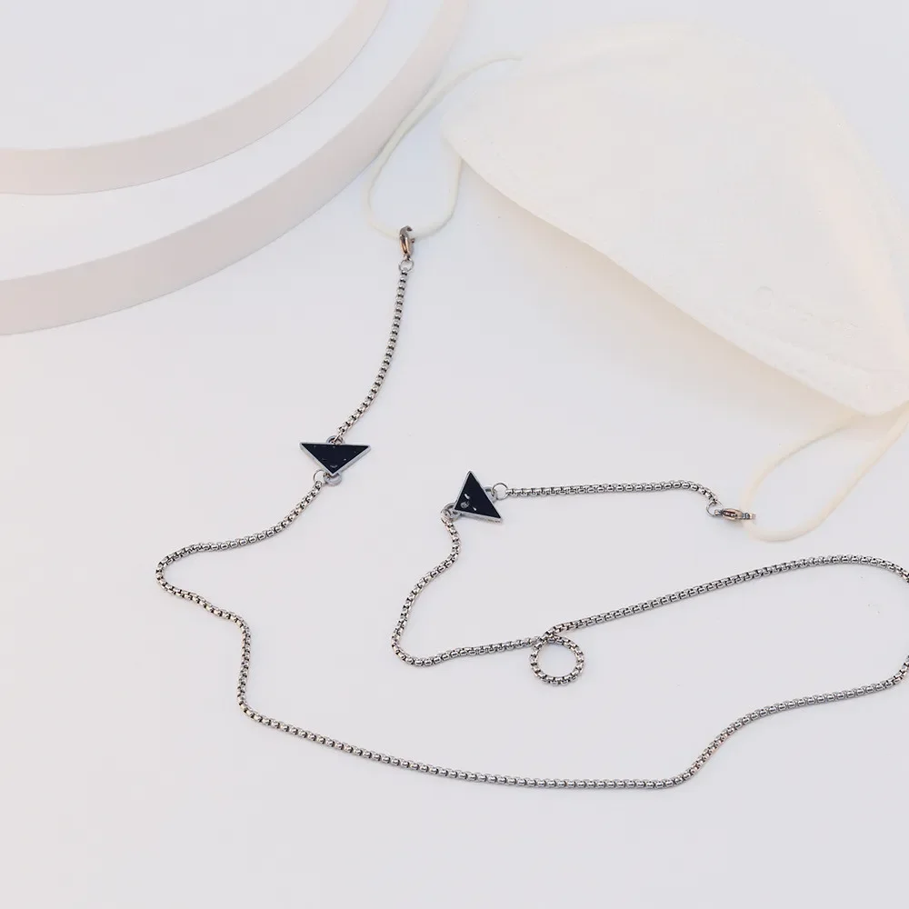 Triangle Woman Sunglasses Chain Hollow Pendant Trend Neck Chains Exquisite Anti Falling Glasses Eyeglasses Cord Necklace Korean