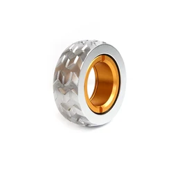Magnetic Metal Stress Relief Fidget Ring - EDC Slider Toy (Silver)