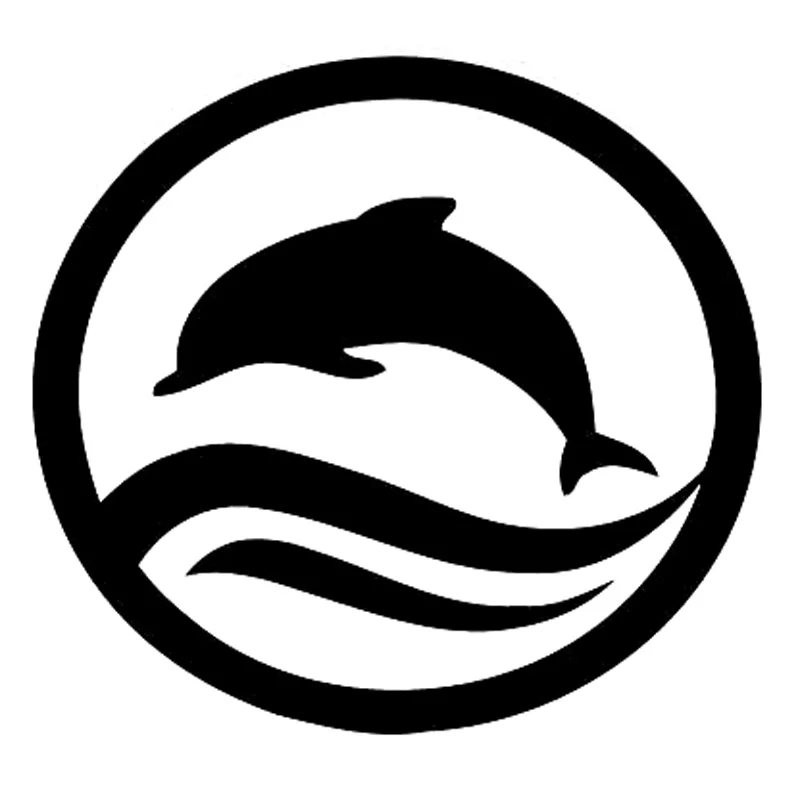 

Car Sticker Animal Dolphin Fashion Decal PVC Car Decoration Accessory Sticker Creative Waterproof Black/white,15cm*14cm