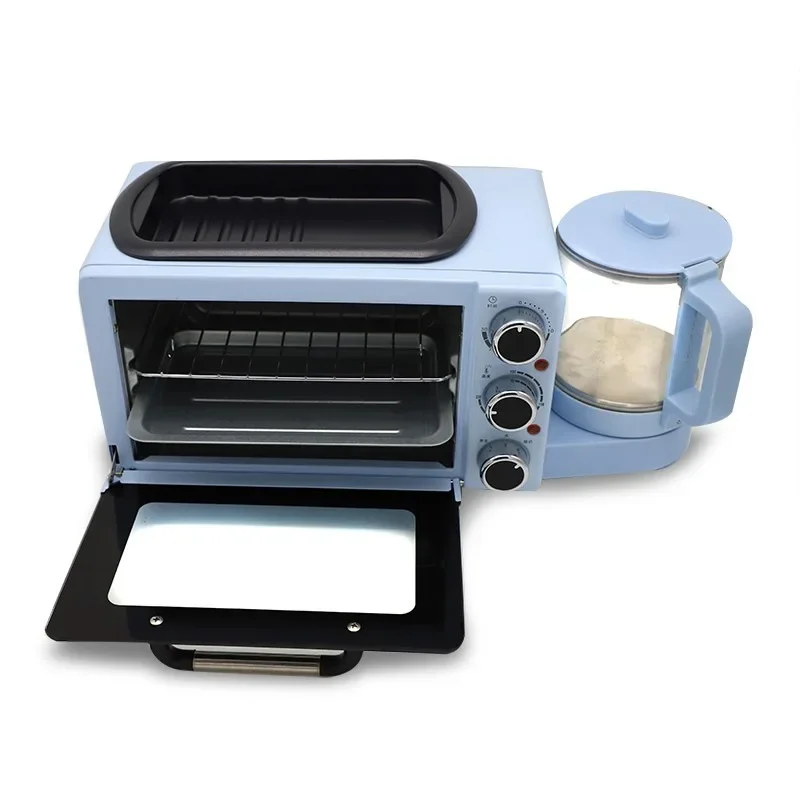 Household Frying Pan Electric Oven Tea Boiling Device 3 In 1 Multifunctional Breakfast Making Machine 5
