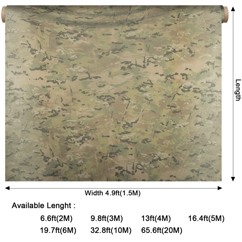 Camouflage Net 1.5m Width 300d See Through Camo Netting Blinds Camping Disguise For Hunting Charger Outdoor Shelter Shooting