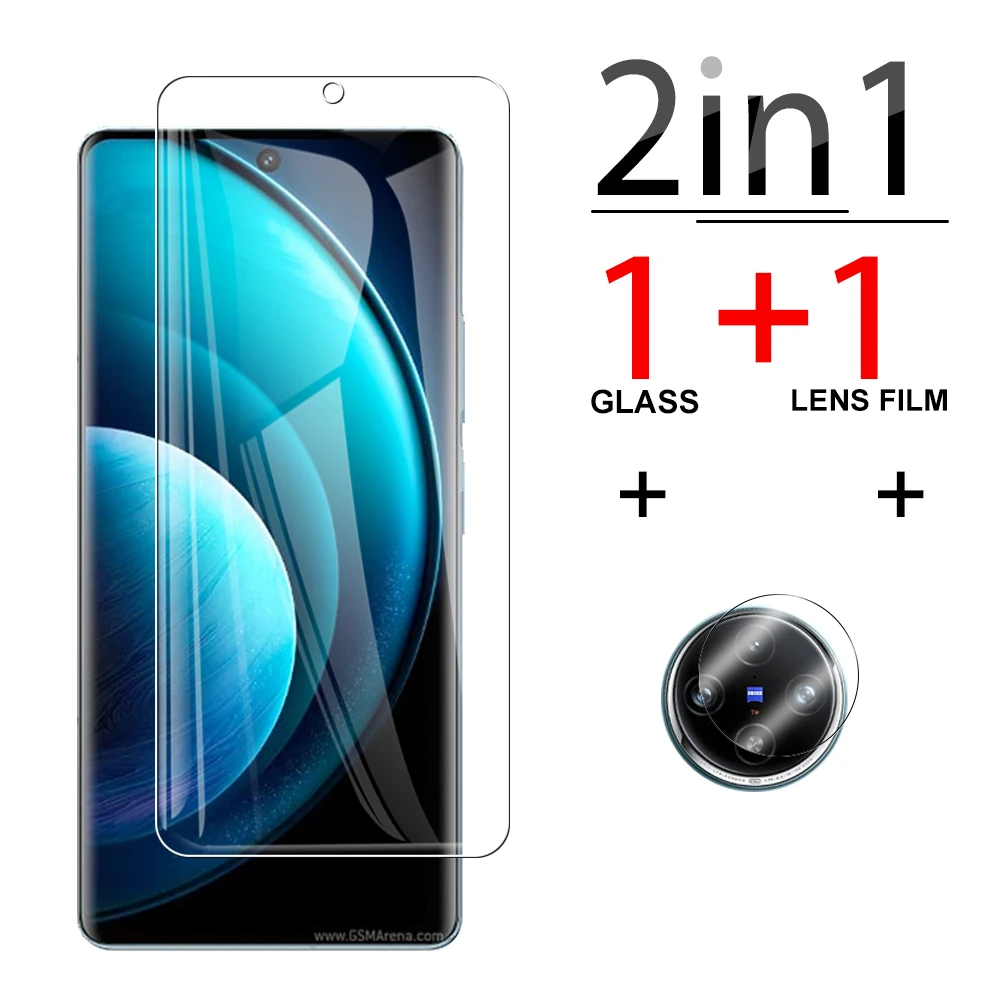 2 In1 Hd Obiettivo Della Fotocamera Vetro Protettivo Per Vivo X100 X90 Pro Plus X80 20D 3D Proteggi Schermo Curvo Vivox 100 90 80 100X 90X 80X