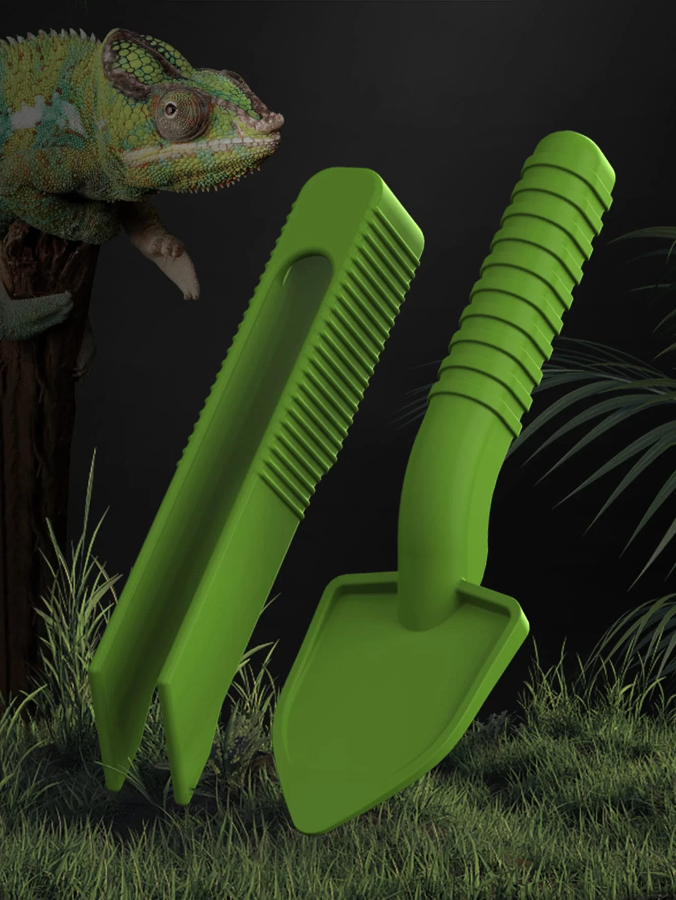 2pcs-Reptile and Turtle Cleaning Tool Set - Easily remove feces and food debris from tanks and aquariums