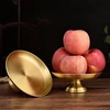 Buddhism Polishing Copper Bowl Tribute Fruit Dish Auspicious 17.5 CM Plate Tibetan Eatables Tray Altars Desktop Home Decorative 3