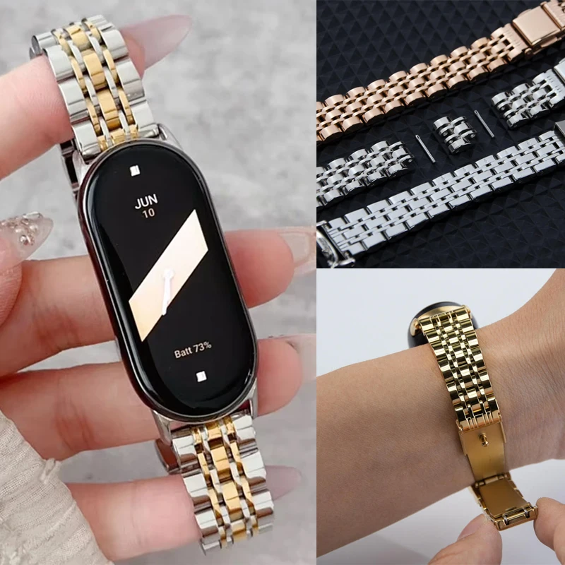 Elegant Stainless Steel Watch Strap - Premium Metal Bracelet Strap