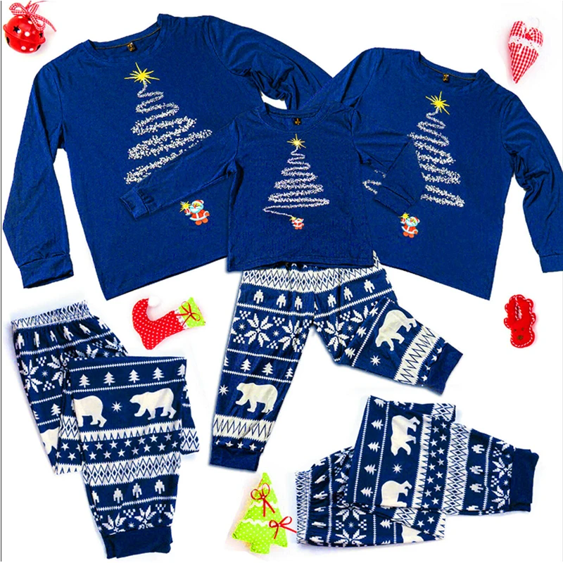 Family Christmas Pajamas 2023 Mother Father Kids Matching Clothes Look Outfit Mommy And Me New Year's Costumes Pyjamas 4