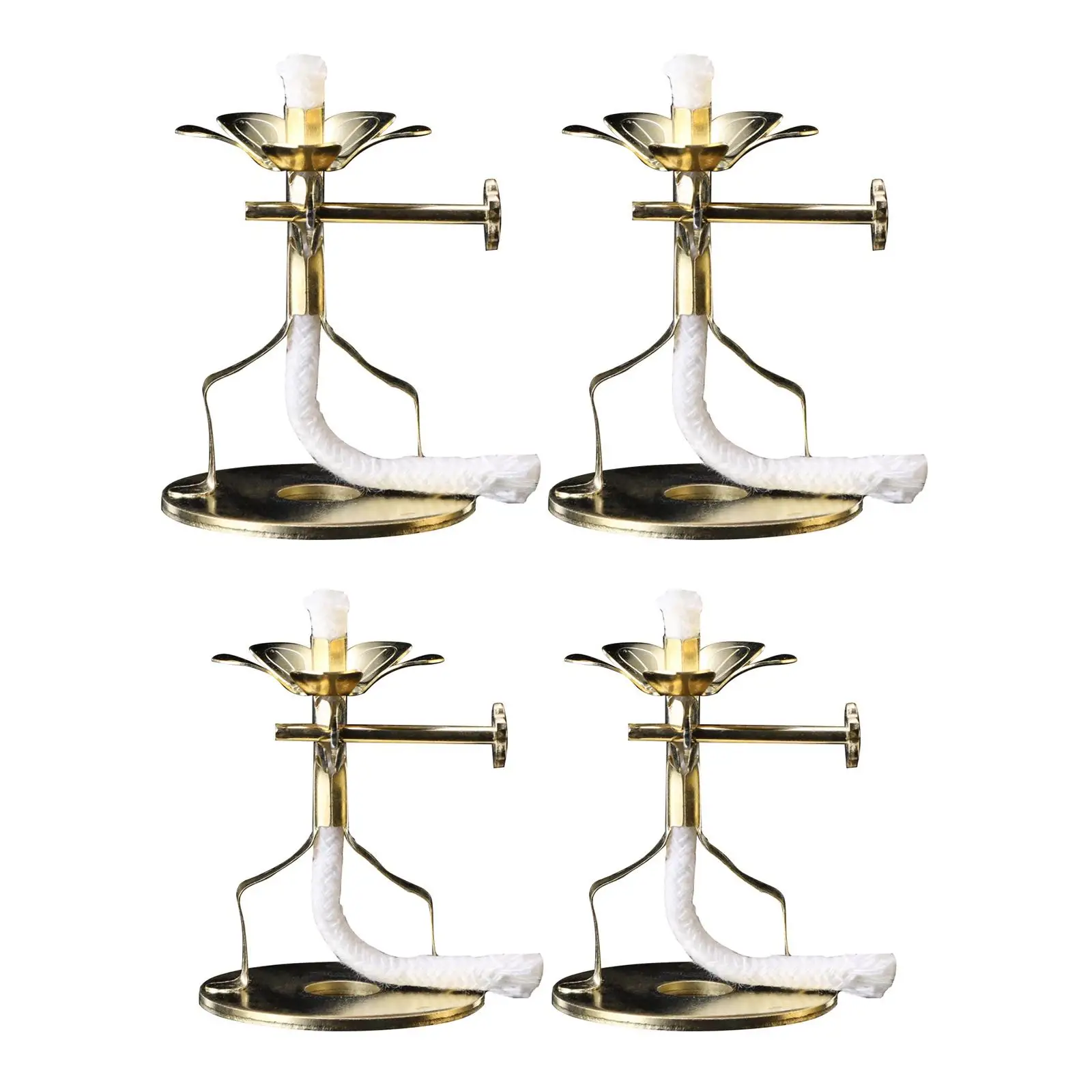 Butter Lamp Wick Holder Adjustable Tealight Oil Stand Buddha Ghee Holder for Wedding Yoga Party candle holders