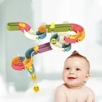 Baby Bath Toys Wall Bathtub Toy Assembling Slide Wind-Up Duck Slide Bathroom Shower Tracks Water Toys for Toddlers Kids Gifts 2
