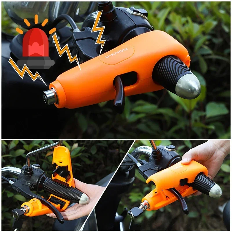 Loud Anti-theft Handlebar Lock for Motorcycles, Scooters, and Bicycles