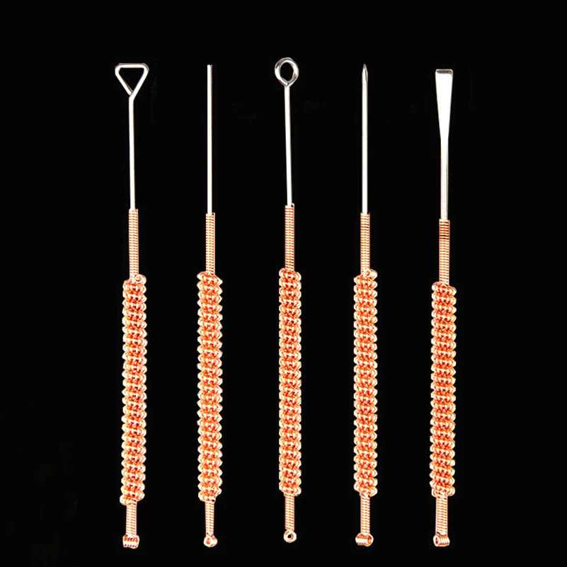 

5 Pcs Single/Double Head Fire Acupuncture Needle Tungsten Steel Alloy Needle Fire Needle Beauty Acupuncture Needle Set