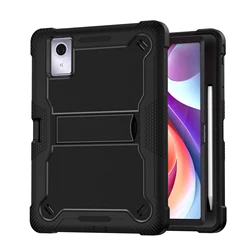 Heavy Duty Protective Tablet Stand Cover with Pen Slot for Xiaoxin Pad 11 2025 (Black)