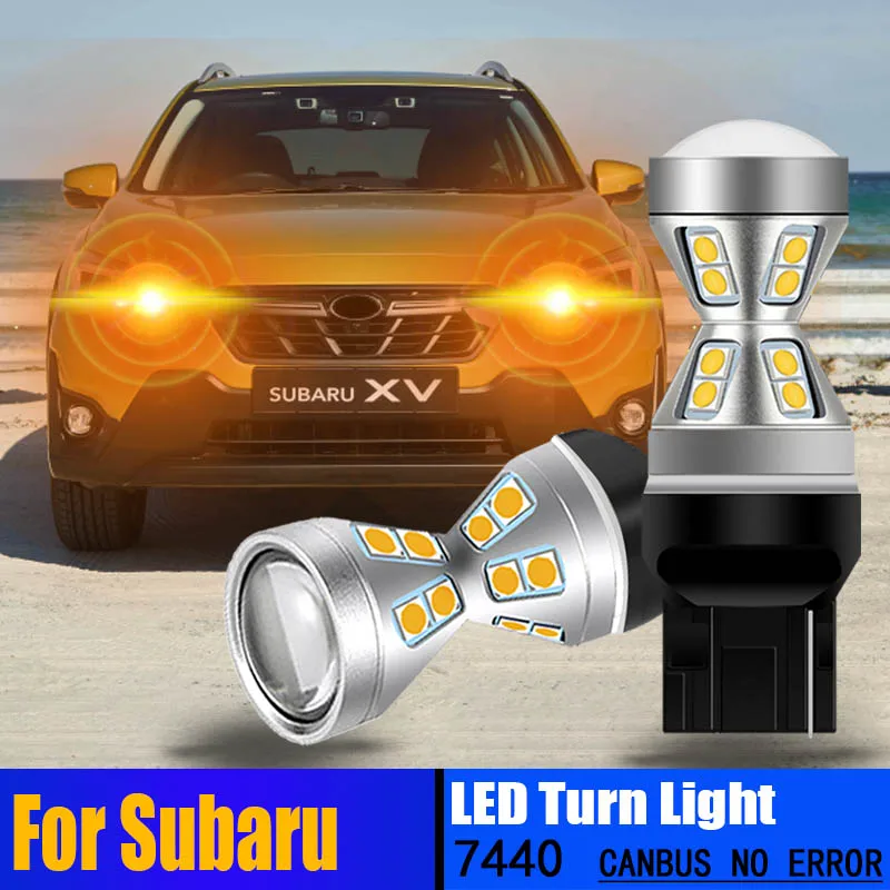 

Светодиодные поворотники Canbus T20 7440 для Subaru BRZ Forester Impreza Legacy mk4 mk5 mk6 Levorg Outback Trezia XV, 2 шт.