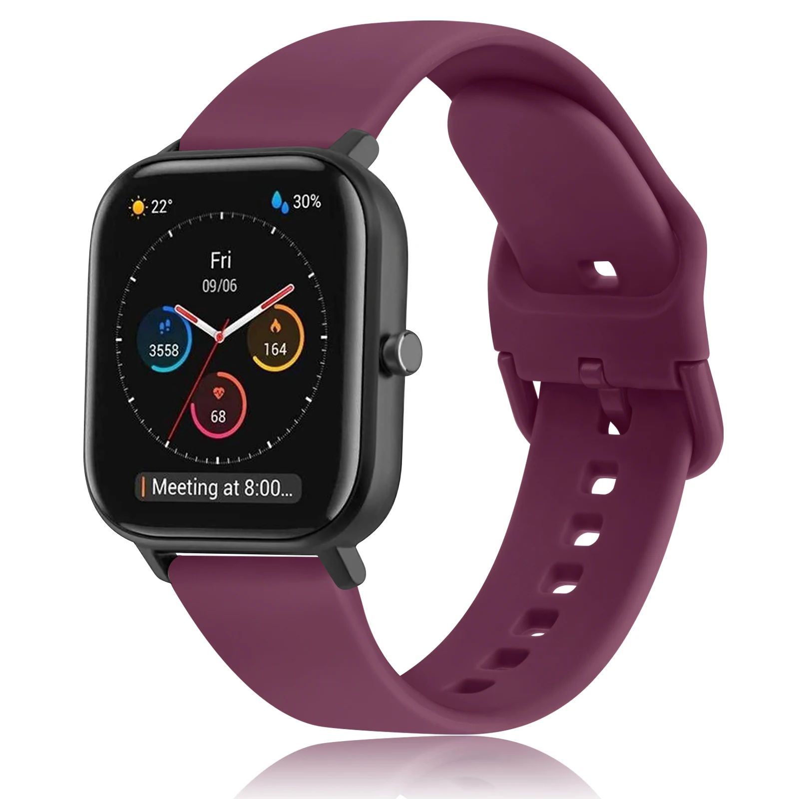 Versatile Silicone Watch Band - 20mm/22mm Adjustable Strap