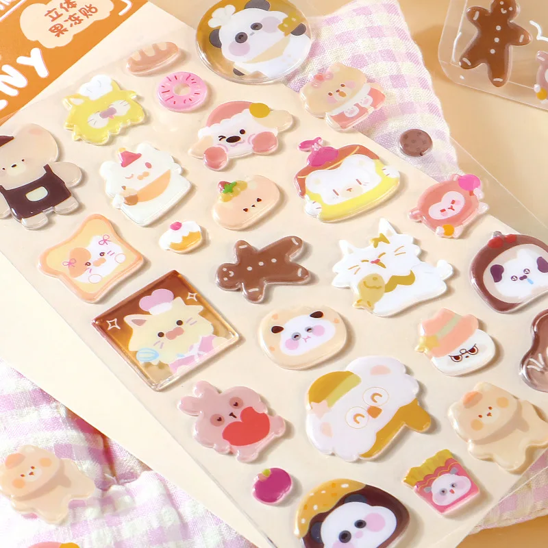 3D Jelly Sticker for The Lover of The Letter Scrapbooking DIY Journal Stationery Sticker Cute Deco Art Supplies Gift