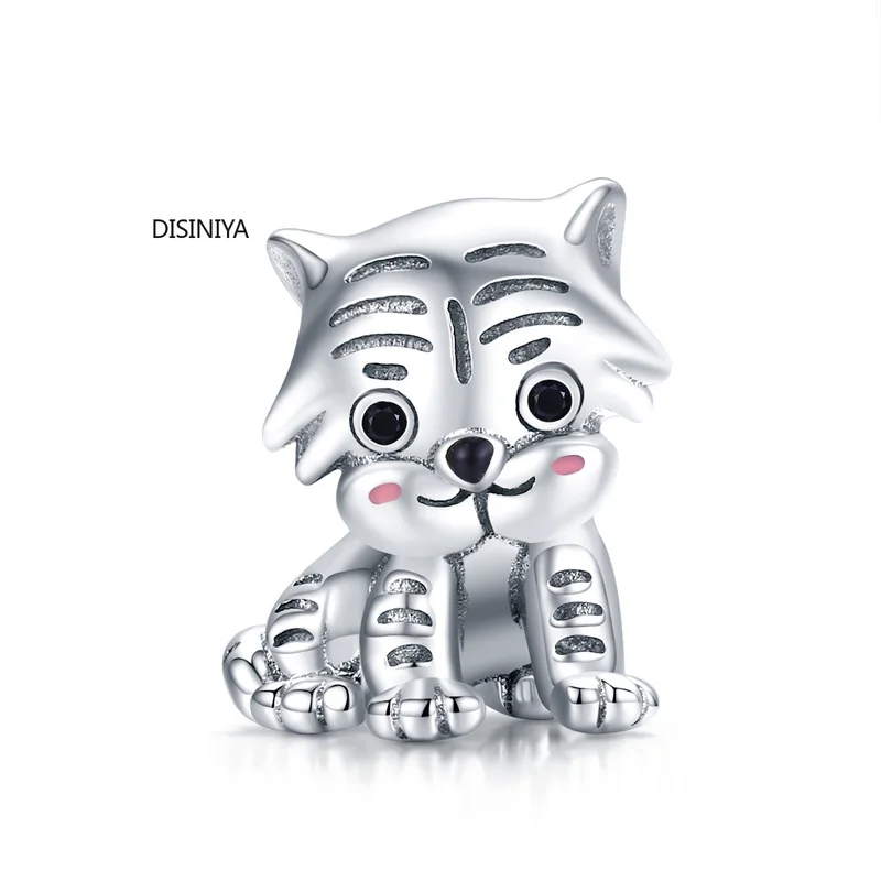 

DISINIYA 925 Sterling Silver Little Tiger Beads for Original Bracelet Charms Fine Jewelry Accessories ZSCC291573